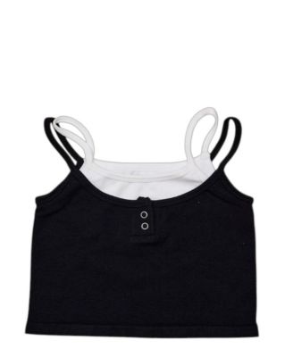 Girls' Double Layer Crop Ribbed Cami w/ Snaps - Big Kid