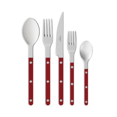 Bistrot 5 Piece Flatware Set - Burgundy