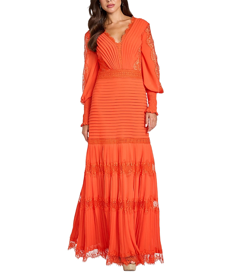 Tadashi Shoji Nyssa Slate Bishop Sleeve Gown
