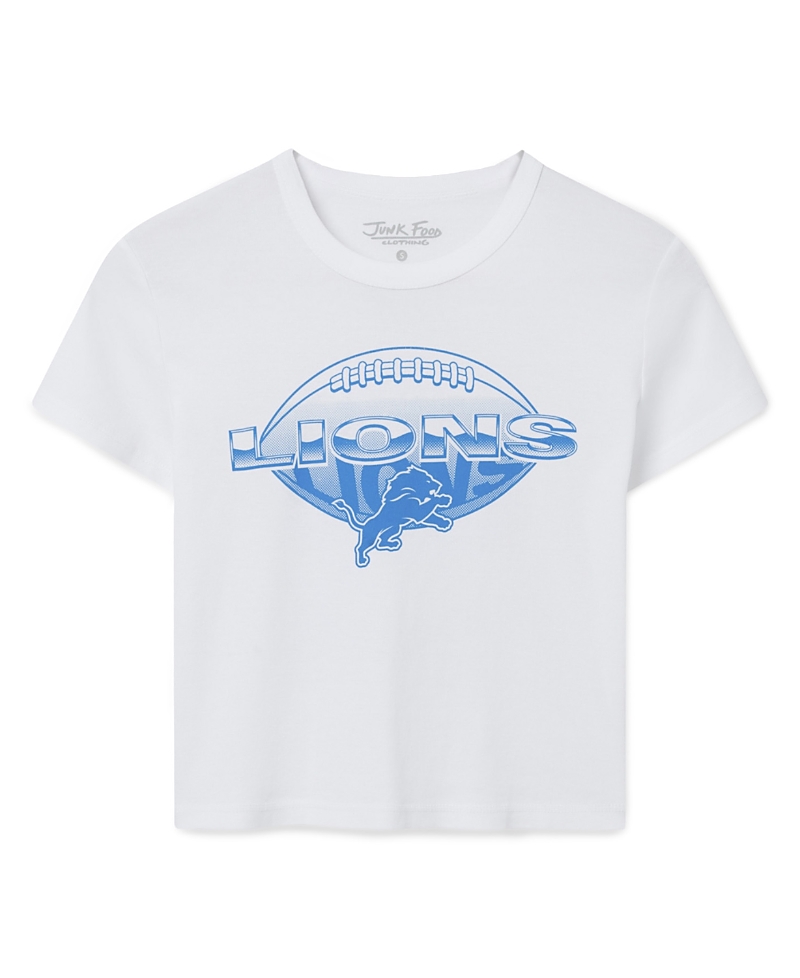 Junk Food Clothing Women's Detroit Lions Repeat Baby Tee