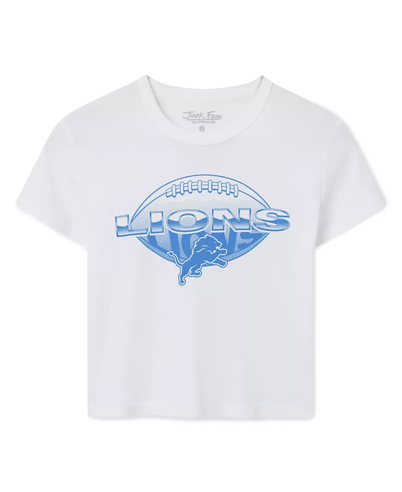 Junk Food Clothing Women's Detroit Lions Repeat Baby Tee