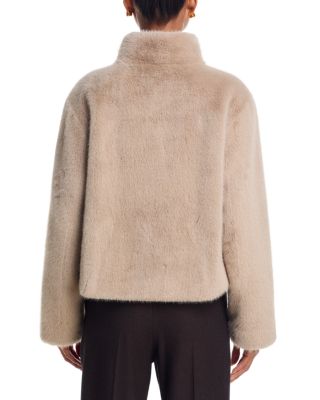 Faux Fur Snap Front Jacket - thumbnail 4