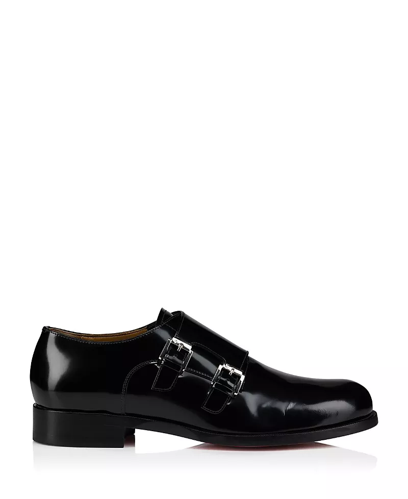 Christian Louboutin Men's Moustachou Monk Straps Shoes