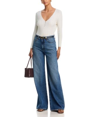 Frances High Rise Wide Leg Jeans in Serata - thumbnail 2