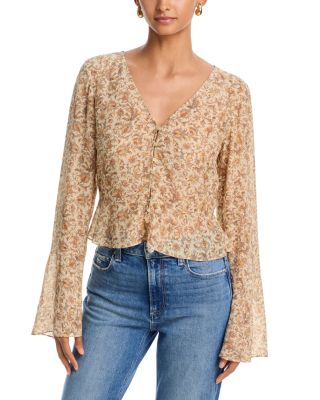 Paige Mila Blouse In Ecru Multi