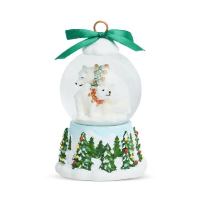 Berry & Thread North Pole Polar Bear Snow Globe Place Card Holder