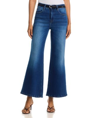 Soft Tech Good High Rise Petite Palazzo Jeans in Indigo
