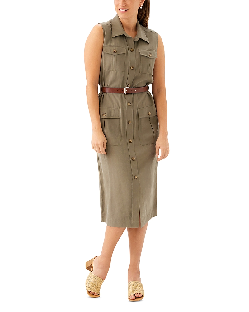 Karen Kane Sleeveless Midi Shirtdress