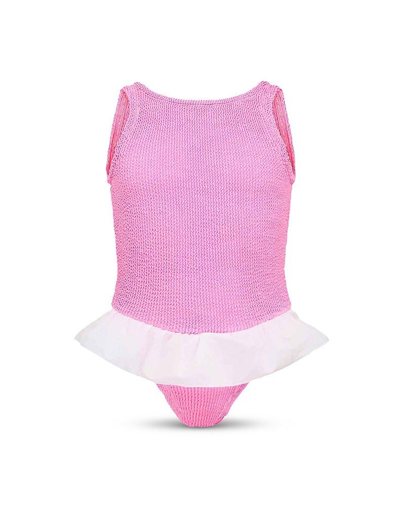 Hunza G Girls' Duo Denise Crinkle Swimsuit - Little Kid