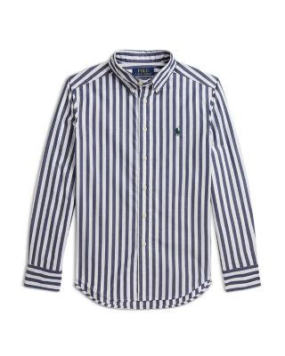 Boys' Striped Cotton Poplin Shirt - Little Kid, Big Kid