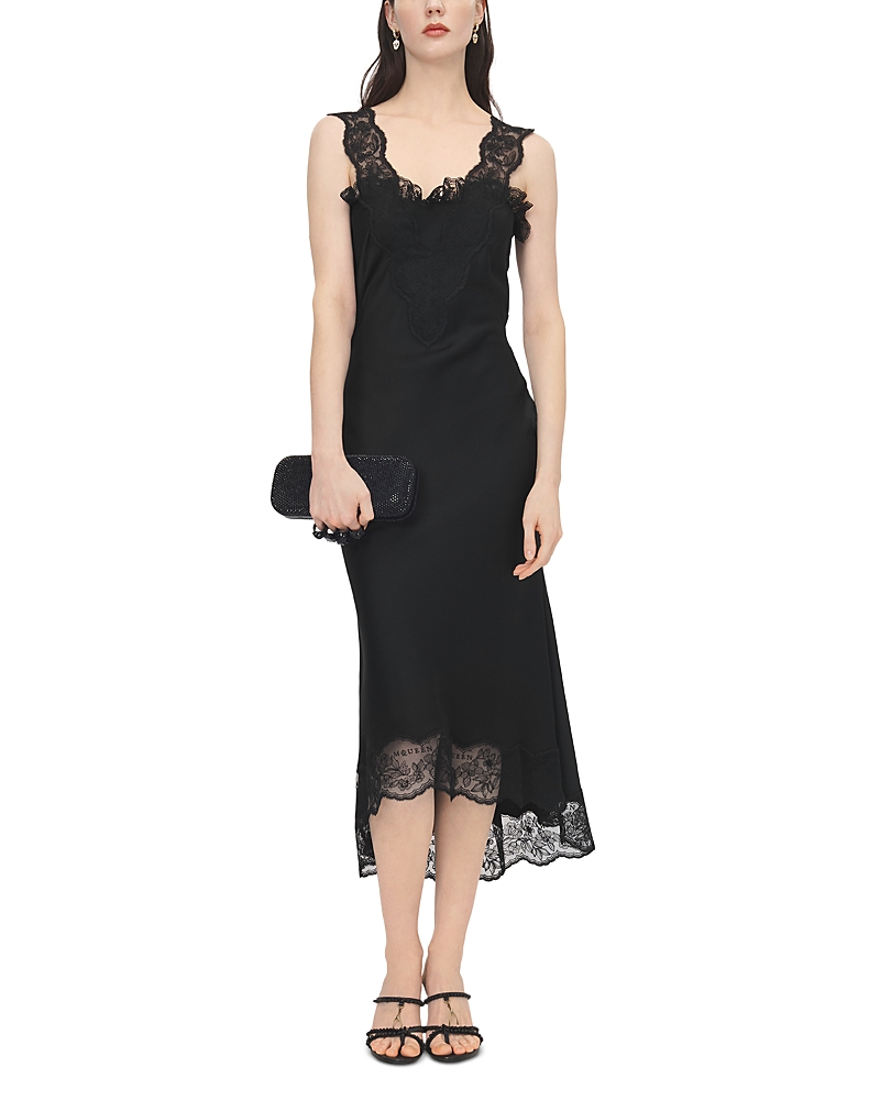 McQueen Satin Back Crepe Dress