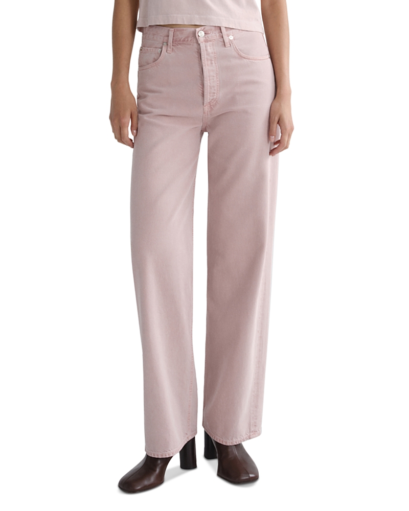 Agolde Ren High Rise Wide Leg Jeans in Wallflower