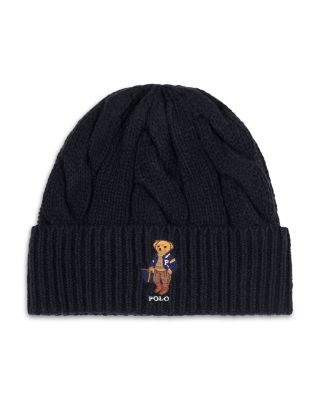Bear Cable Knit Beanie