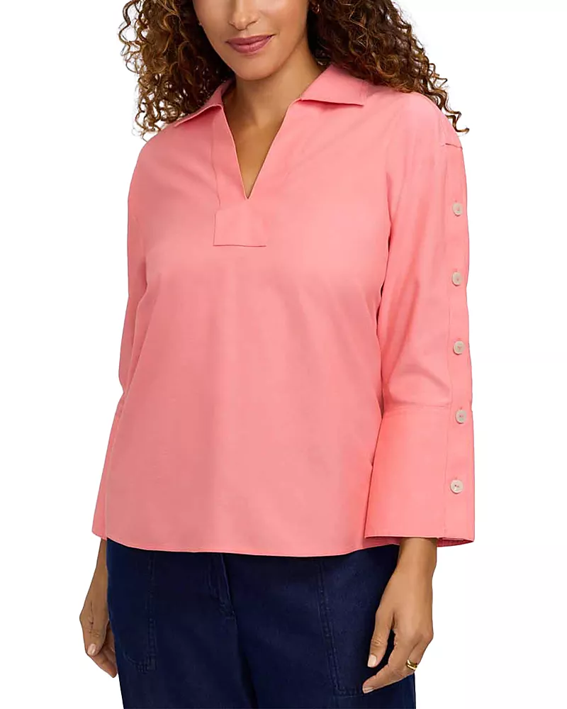 Foxcroft Lainey Poplin Top