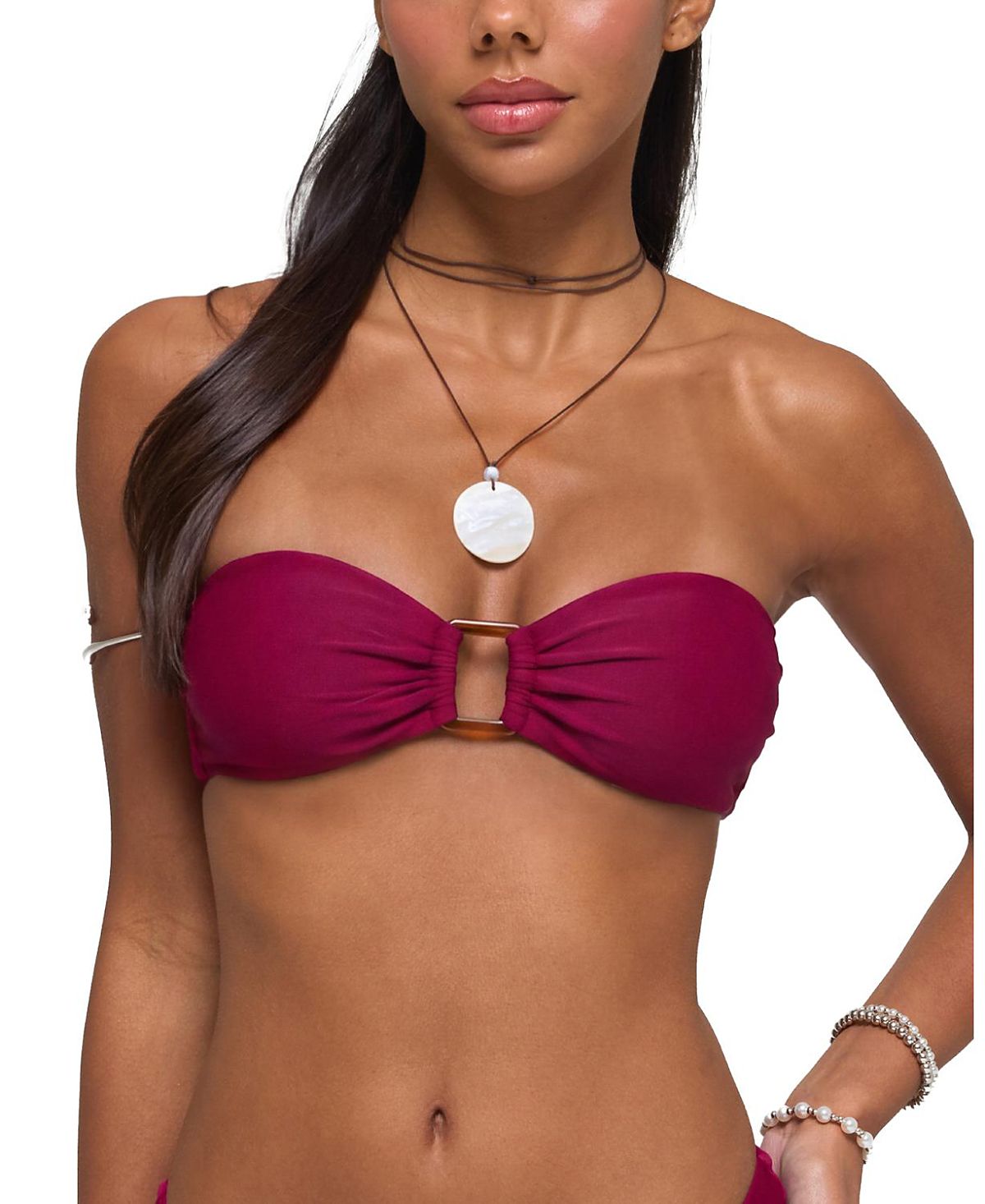 Edikted Silvey Bandeau Bikini Top