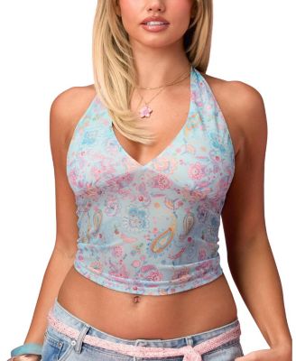  Barbie™ Fever Paisley Mesh Halter Top