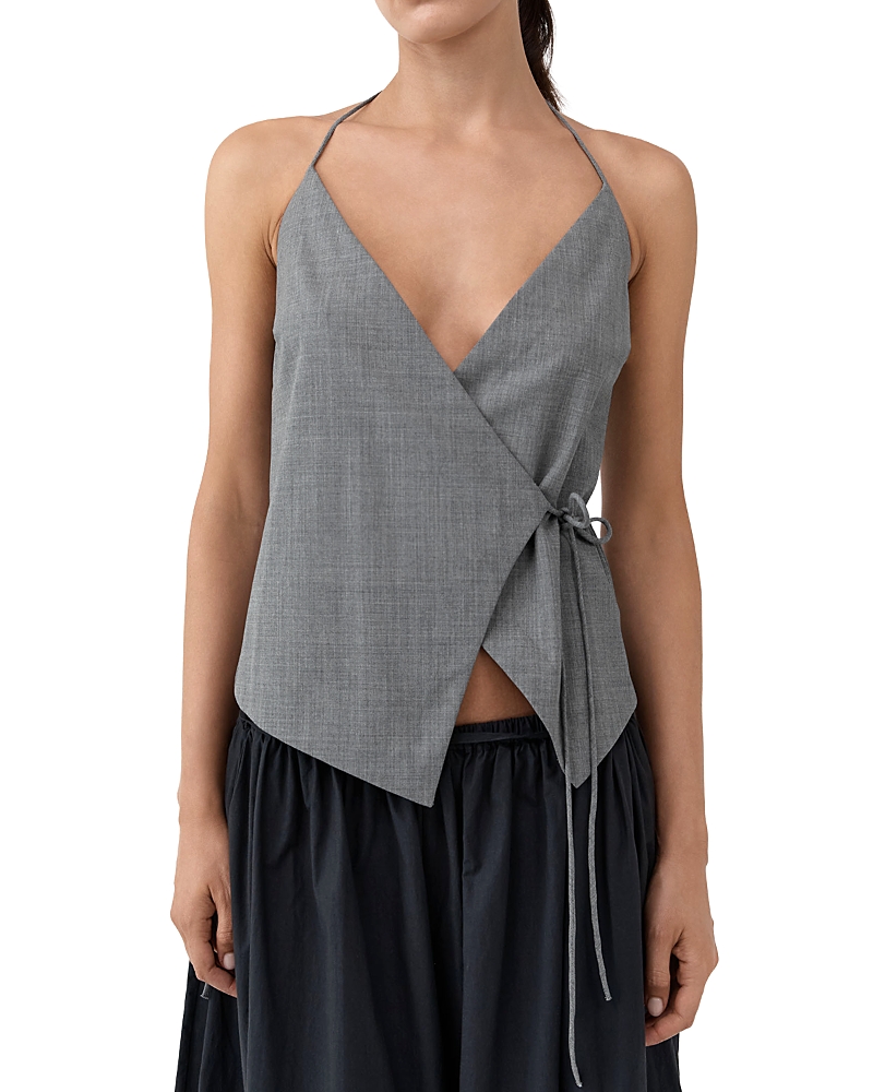 St Agni Wool Blend Rouleau Halter Top