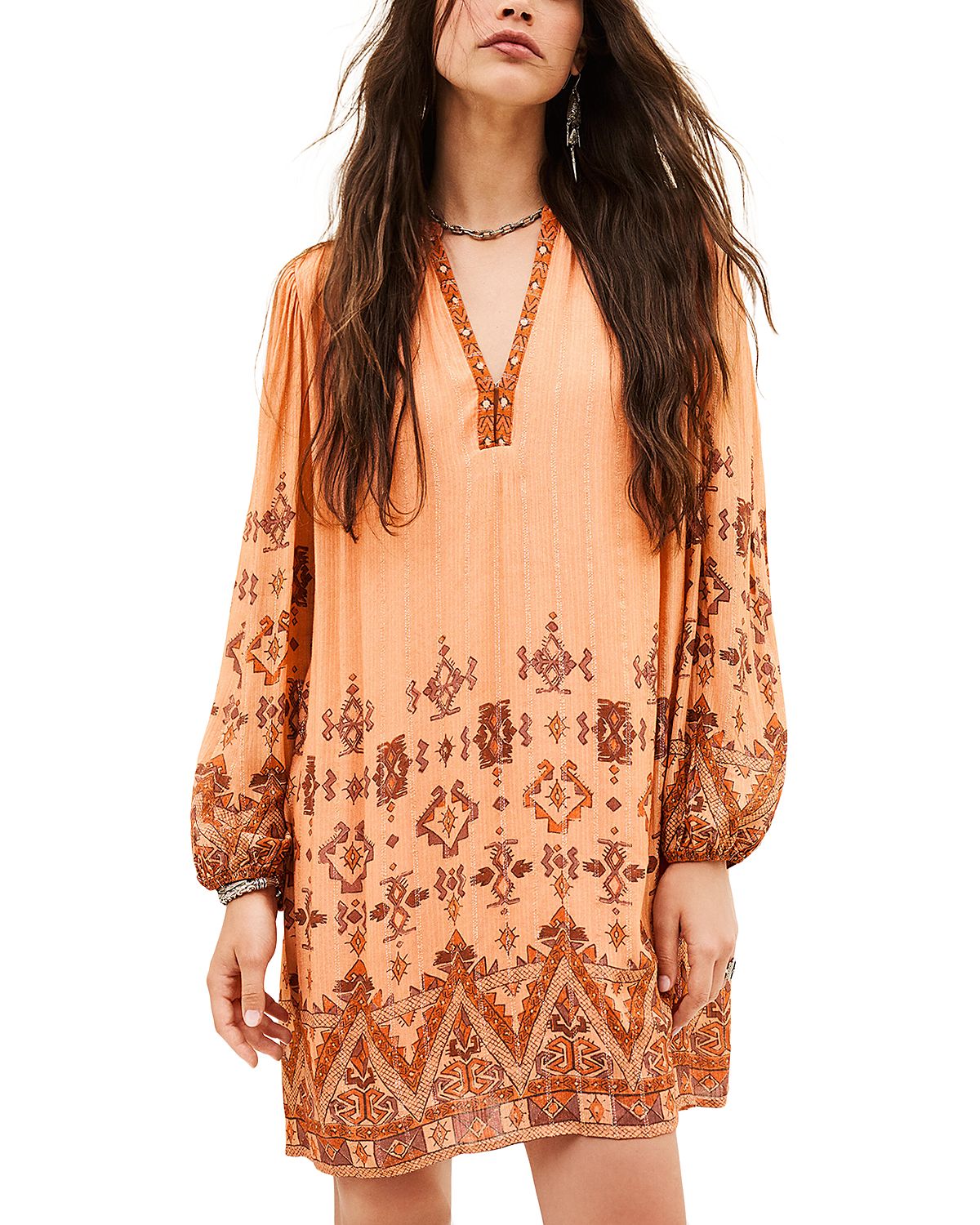 ba & sh Zola Long Sleeve Tunic Dress