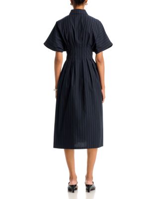 Stripe Panel Waist Midi Dress - Exclusive - thumbnail 4