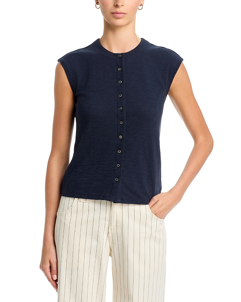 Theory Sleeveless Cotton Cardigan