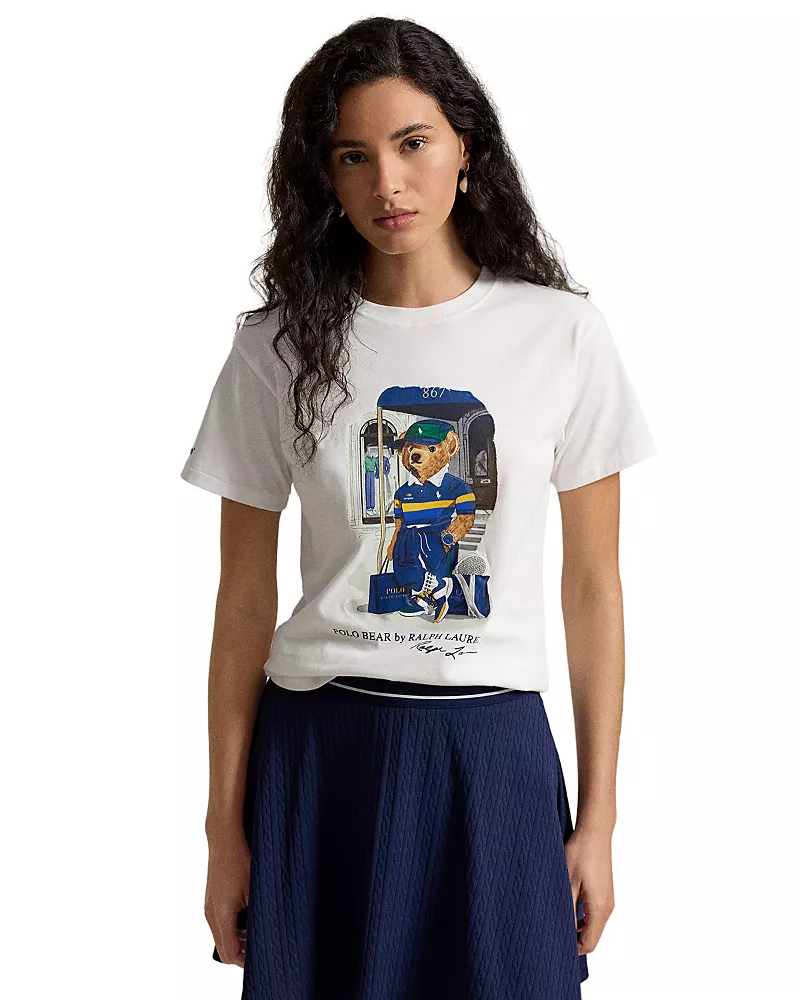 Polo Ralph Lauren Us Open Polo Bear Cotton Jersey Tee