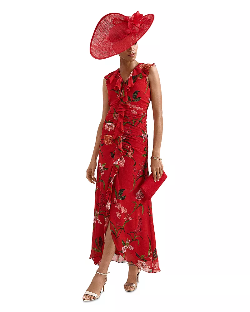Phase Eight Mae Red Floral Maxi Dress