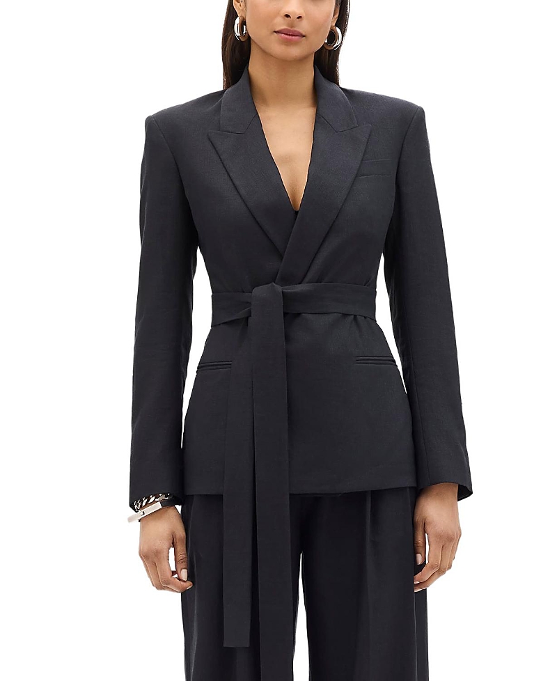 Another Tomorrow Double Breasted Fitted Jacket
