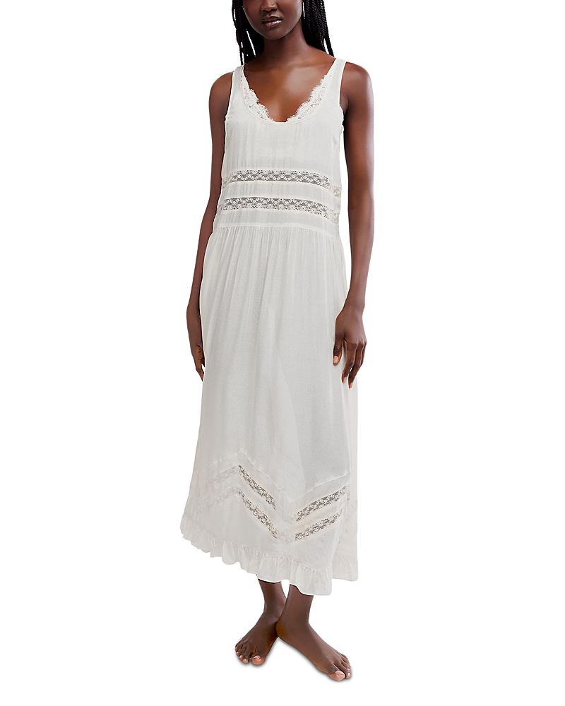 Free People Voile And Lace Sleeveless Midi Dress