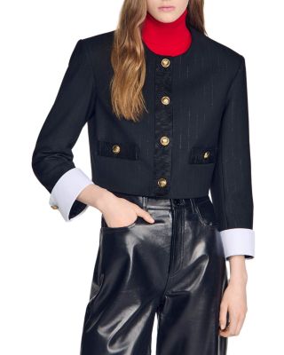 Cropped Stripe Jacket