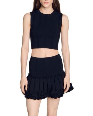 Cropped Rib Knit Top