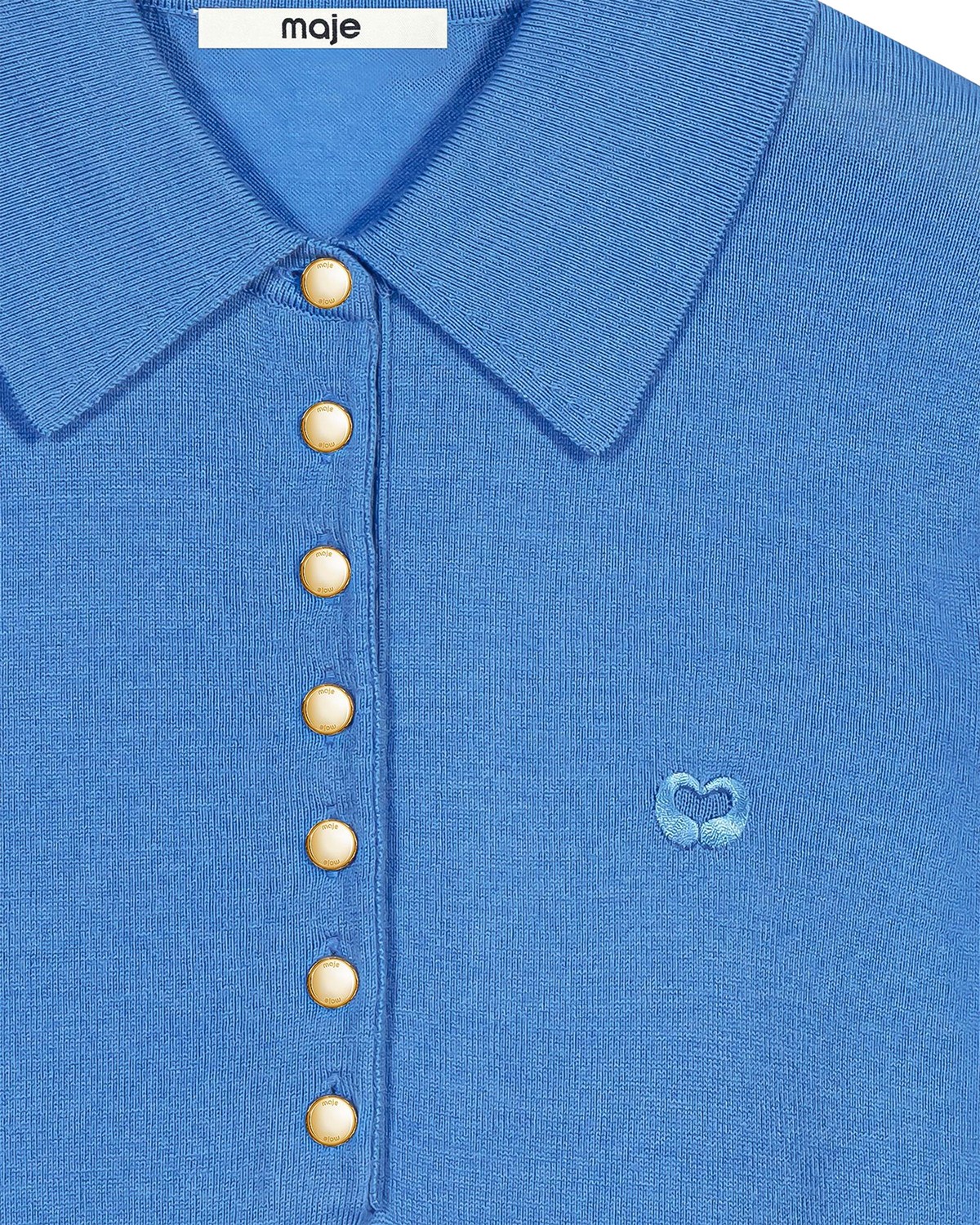 Polo Collar Short Sleeve Sweater