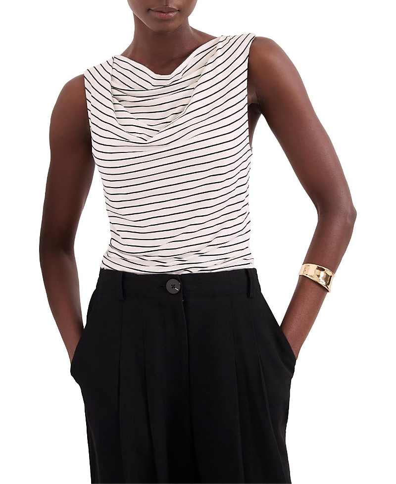 Mint Velvet Women's Stripe Cowl Neck Top
