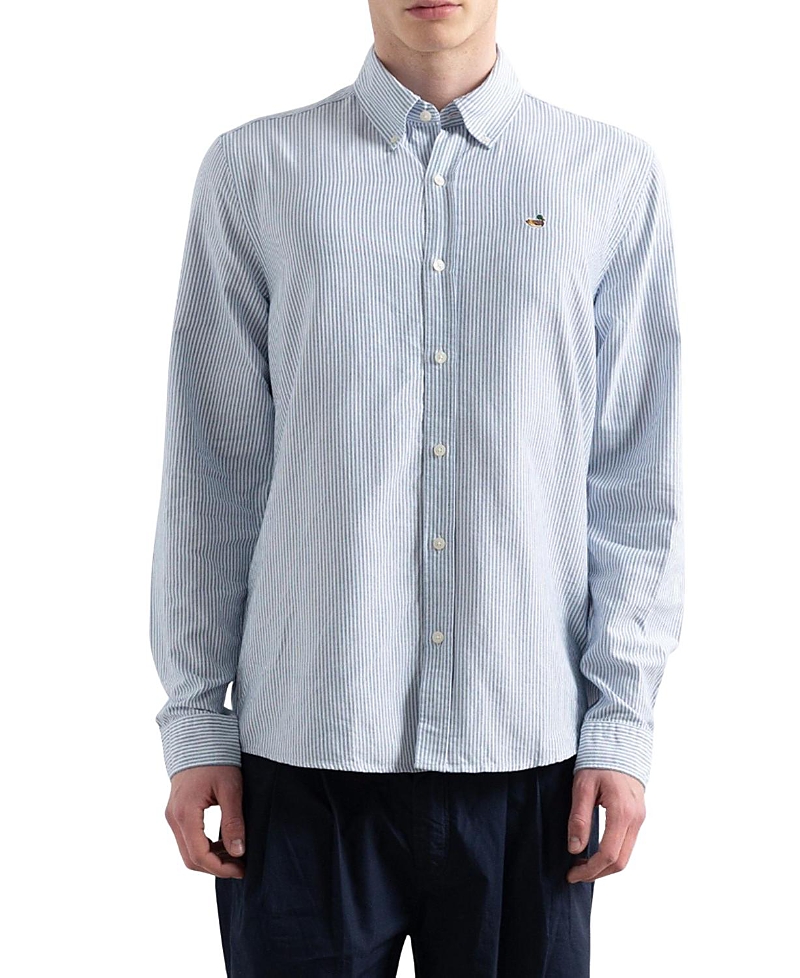 Edmmond Studios Duck Logo Striped Oxford Shirt