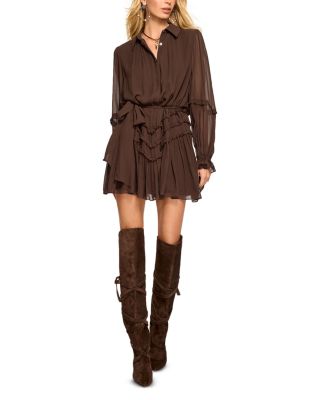 Maya Ruffle Silk Dress - thumbnail 2