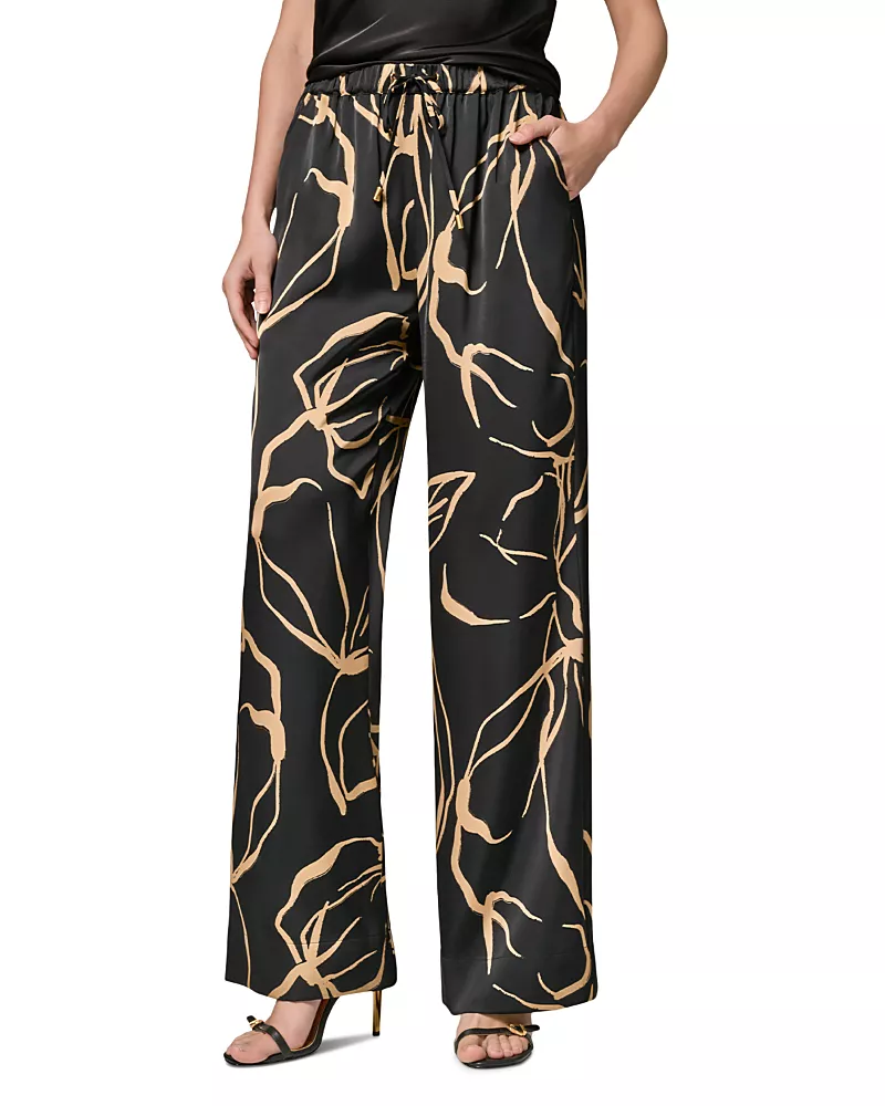 Donna Karan New York Printed Wide Leg Pants