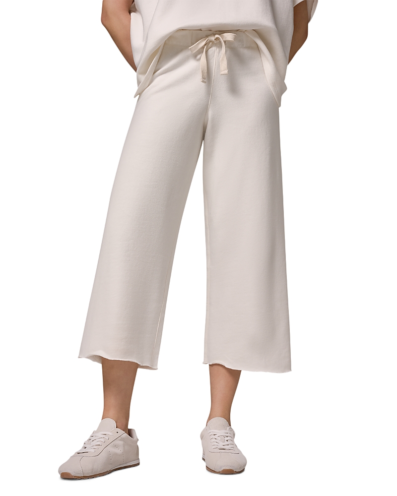 Donna Karan French Terry Cropped Mid Rise Straight Capri Pants