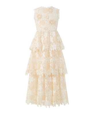  Girls' Haley Embroidered Frill Maxi Dress - Little Kid, Big Kid