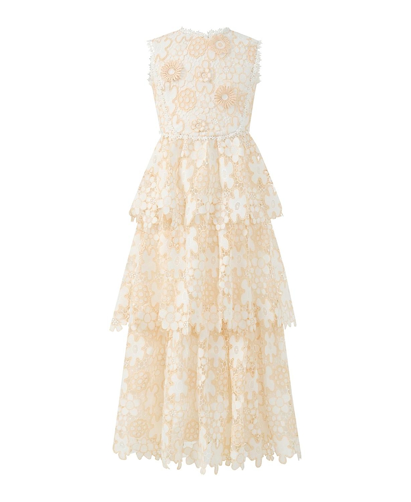 Marlo Kids Girls' Haley Embroidered Frill Maxi Dress - Little Kid, Big Kid