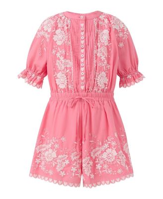 Girls' Selena Cotton Embroidered Romper - Little Kid, Big Kid