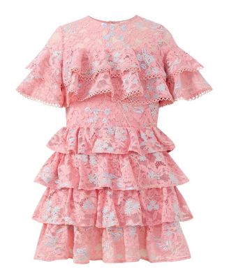  Girls' Allyson Frill Mini Dress - Little Kid, Big Kid