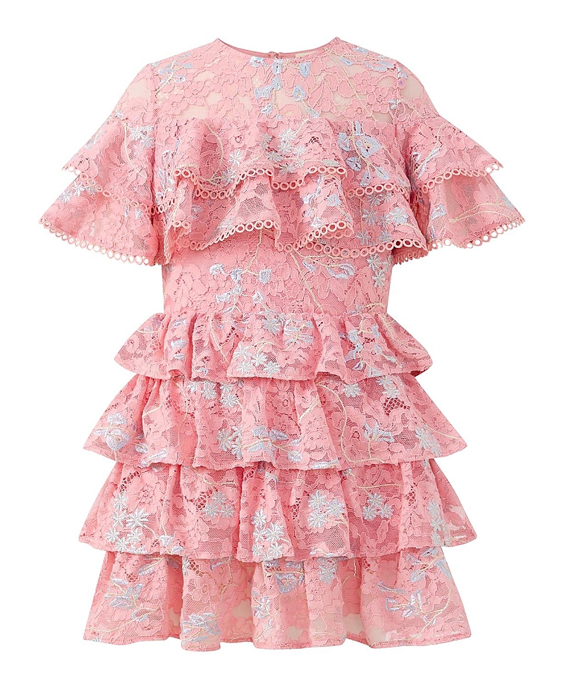 Marlo Kids Girls' Allyson Frill Mini Dress - Little Kid, Big Kid