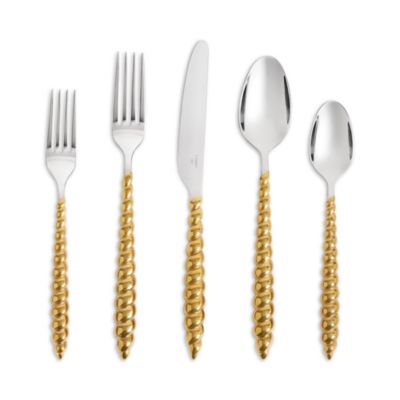 Jessica McCormack Gold Shell 5-Piece Flatware Set