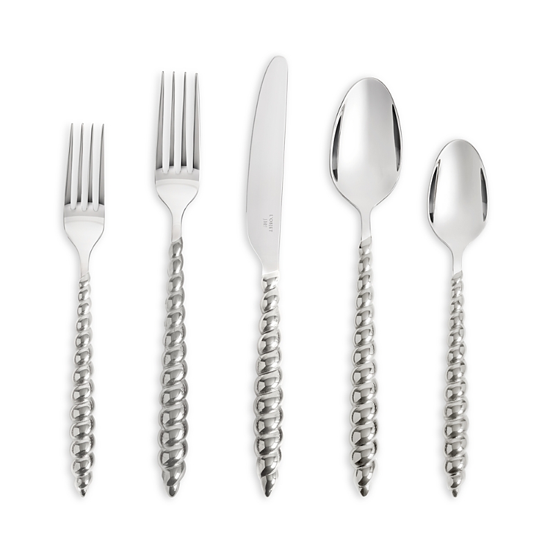 L'objet Jessica Mccormack Shell 5-piece Flatware Set In Silver