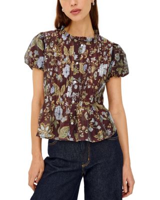 Pepper Pleated Puff Sleeve Blouse