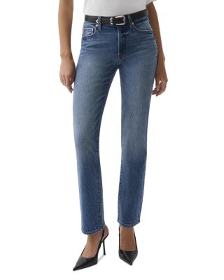 Aleks High Rise Straight Jeans in Sea Salt