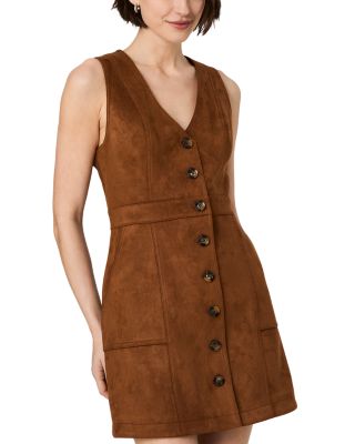 Laney Faux Suede Pocket Dress