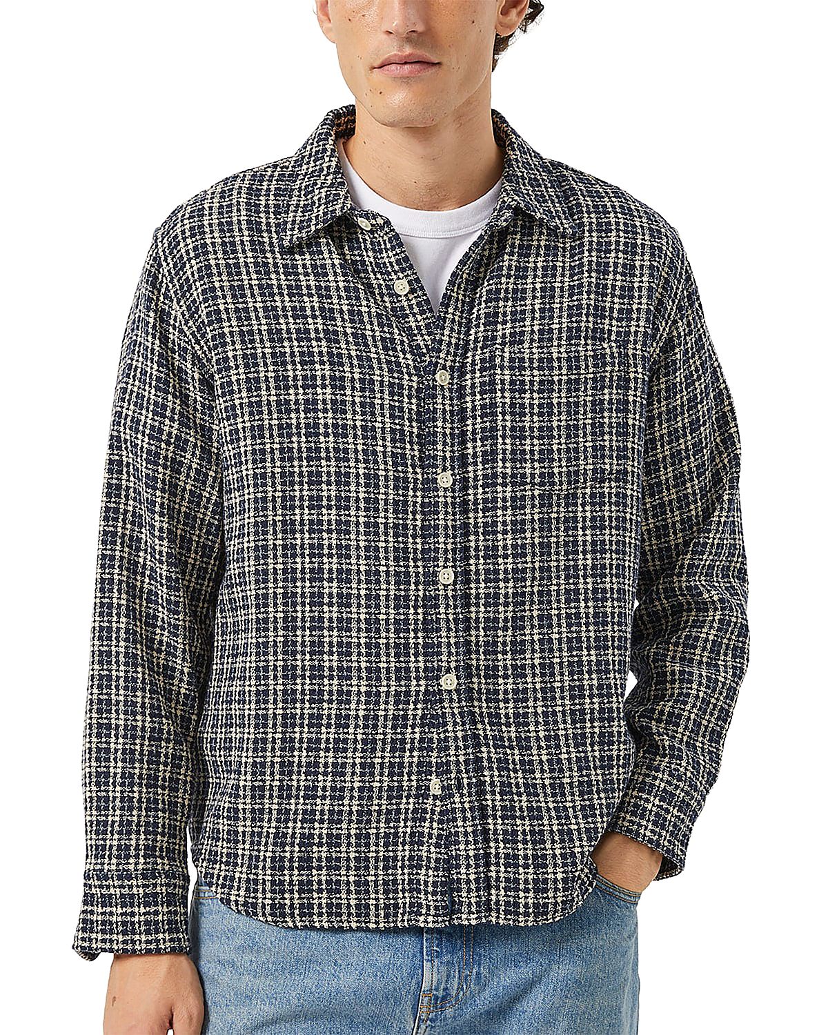 Corridor Reverse Tweed Snow Check Cotton Shirt