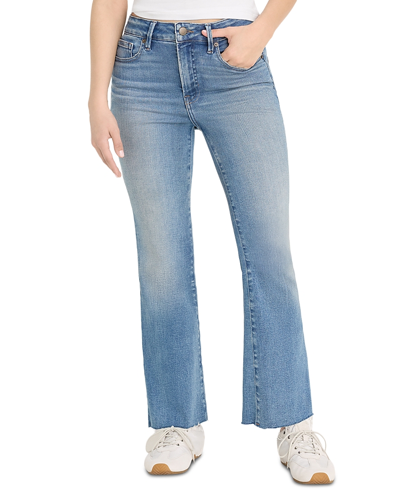 Good American Soft Tech Good Petite High Rise Straight Jeans in Indigo 1209