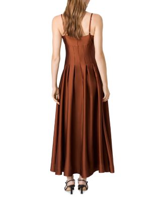 Slinky Satin Pleated Dress - thumbnail 7