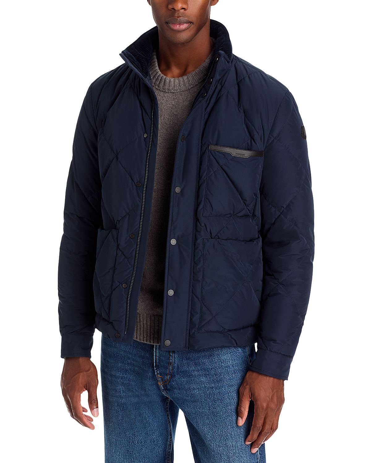 Moncler Surlake Diamond-Quilted Short Down Jacket